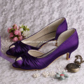 5CM Heel Purple Bridesmaid Shoes Peep Toe